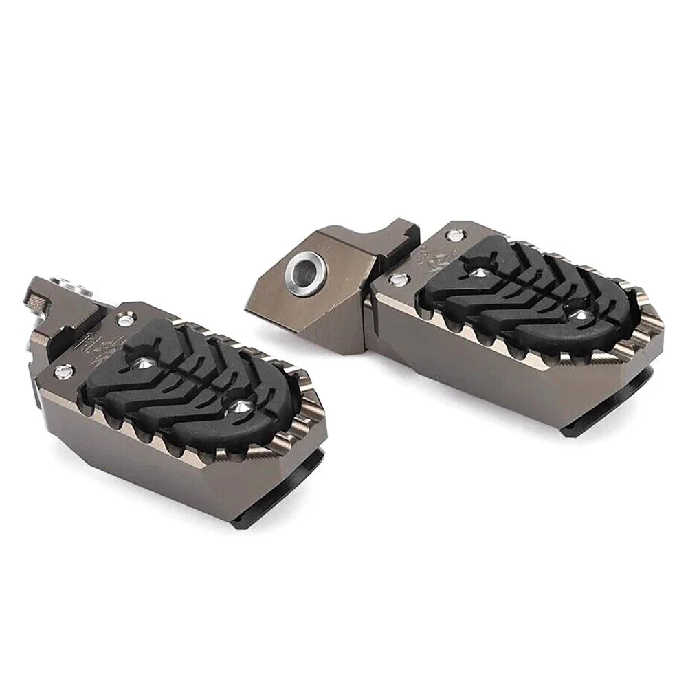Wide Foot Pegs Pedals Rest Brown for BMW R1200GS R1250GS (2013-2023)