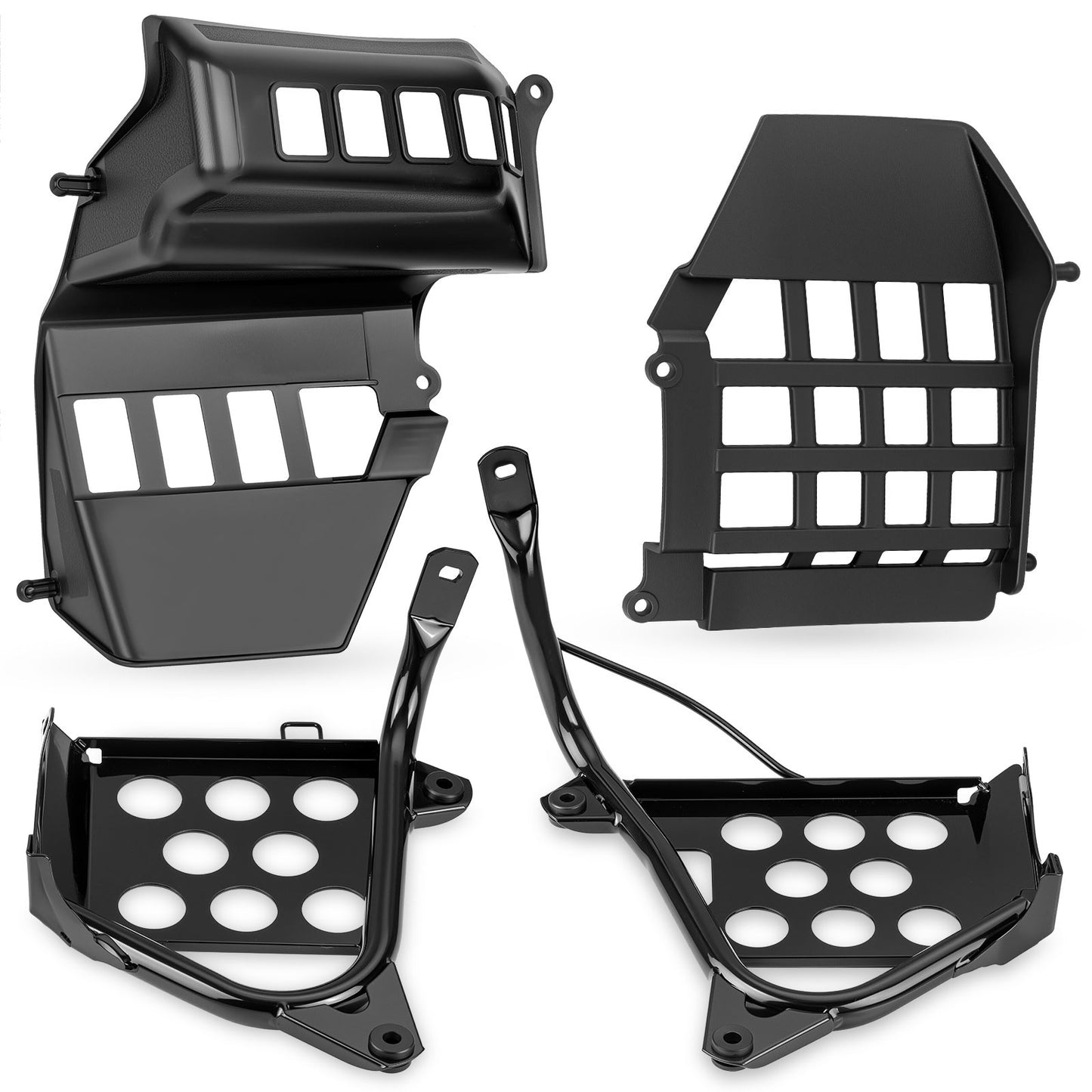 Black Heel Guards Footrest for Yamaha Banshee 350 (1990–2006)
