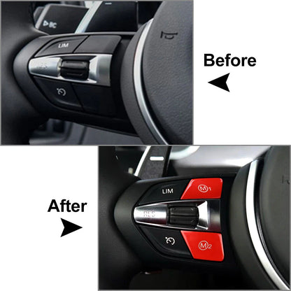 Red Steering Wheel Mode Switch Button Cover for BMW 1 2 3 4 5 6 X5