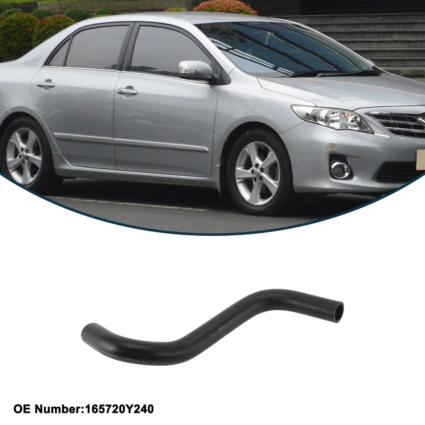 Lower Radiator Hose for Toyota Corolla (2007–2011) No. 165730T020