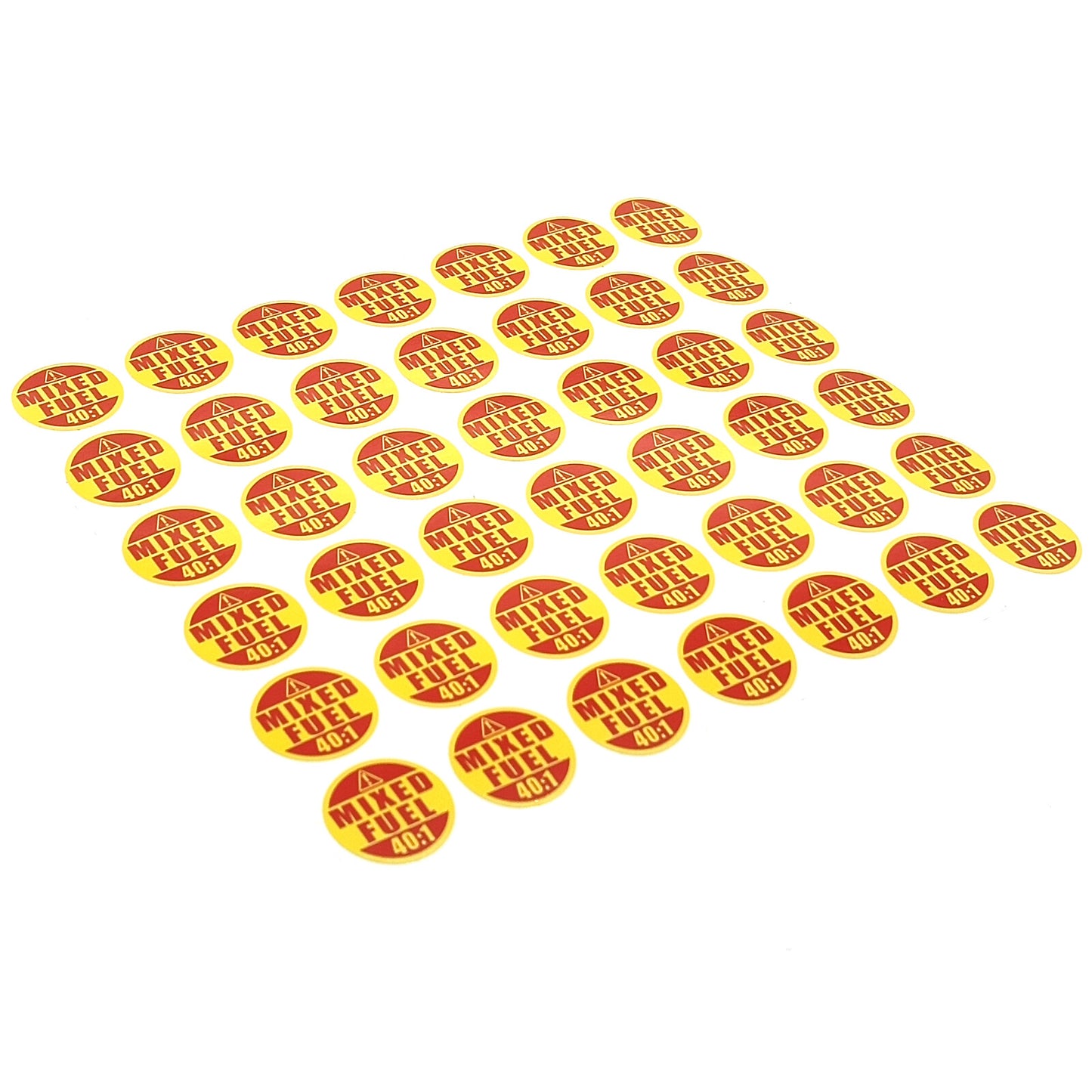 Set of 42 Waterproof Warning/Caution Stickers for Mixed Fuel 40:1