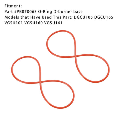 Set of 2 O-Ring D-Burner Base for Burner Base (D)
