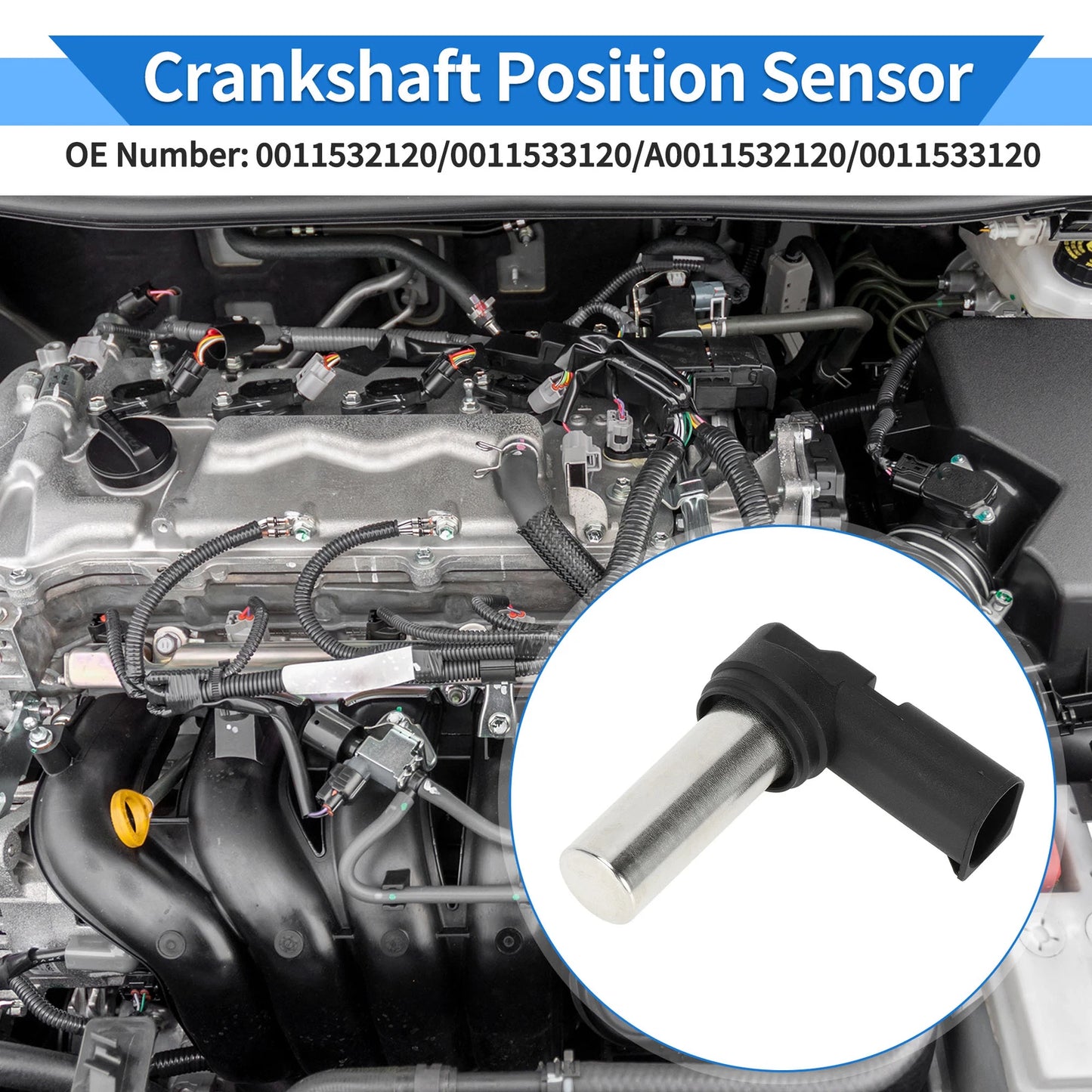 Crankshaft Position Sensor for Mercedes-Benz Vario (1996–2003) A0011532120