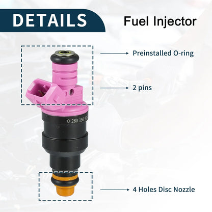 Fuel Injector 3.9L for Dodge Ram 1500 (1997-2001) - 6 x Pink Injectors