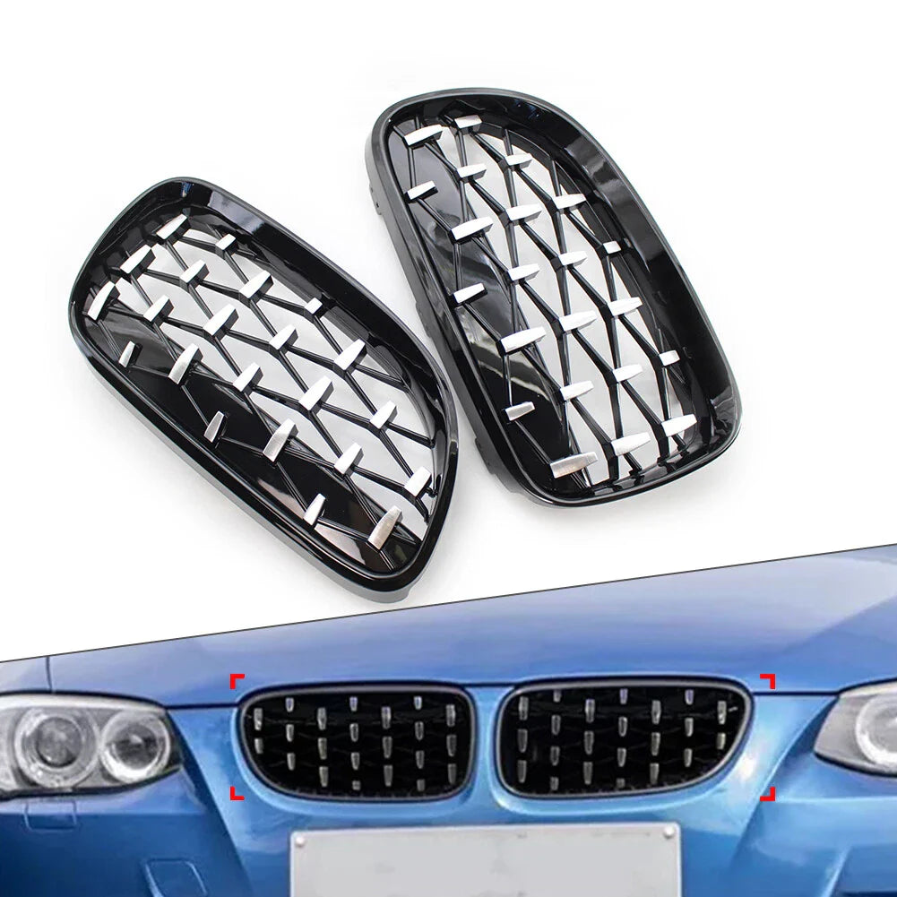 Chrome Front Kidney Grills for BMW 3 Series E92 E93 (2010-2013)