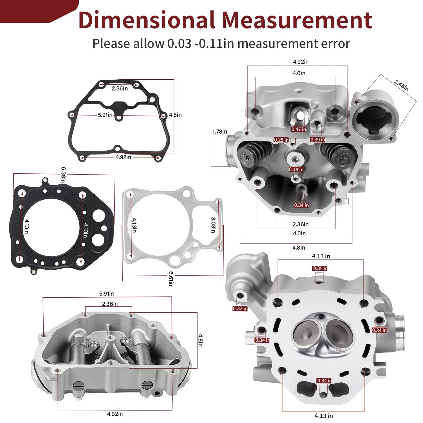 Set of 2 Cylinder Head Cover Gaskets for Honda Rancher 420 (2009–2024)