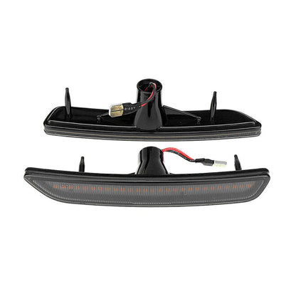 Yellow LED Front Black Side Marker Lights for Ford Mustang (2010-2014)