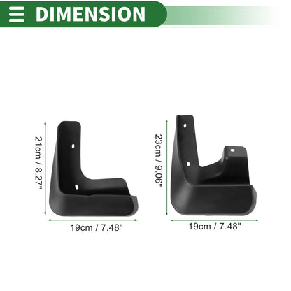 Set of 4 Mud Flaps Splash Guards for Lexus CT200 CT200H (2011–2018)