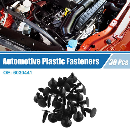 30Pcs Bumper Clips No. 6030441 for Jeep Ram  Plastic Black