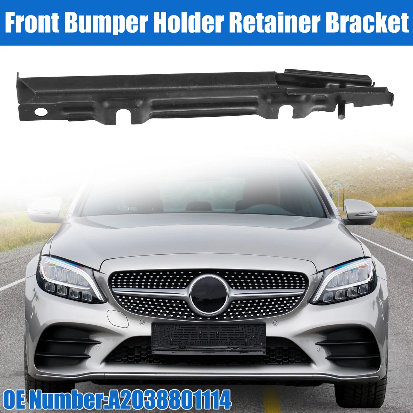 Front Left Upper Bumper Cover Inner Support Bracket for Mercedes-Benz CLK63 (2007–2009)