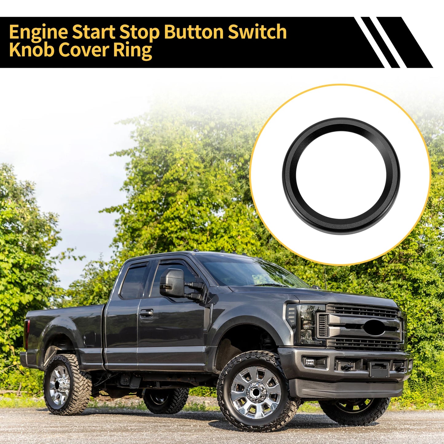 Engine Start Stop Button Switch Knob Cover Ring for Ford Maverick (2022)