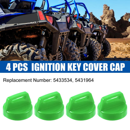 Set of 4 Ignition Key Cover Caps for Polaris Ranger Sportsman Scrambler