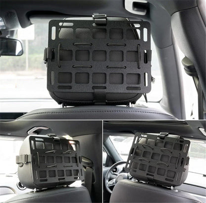 Tactical Molle Panel Headrest Gun Rack Storage for Universal Vehicle