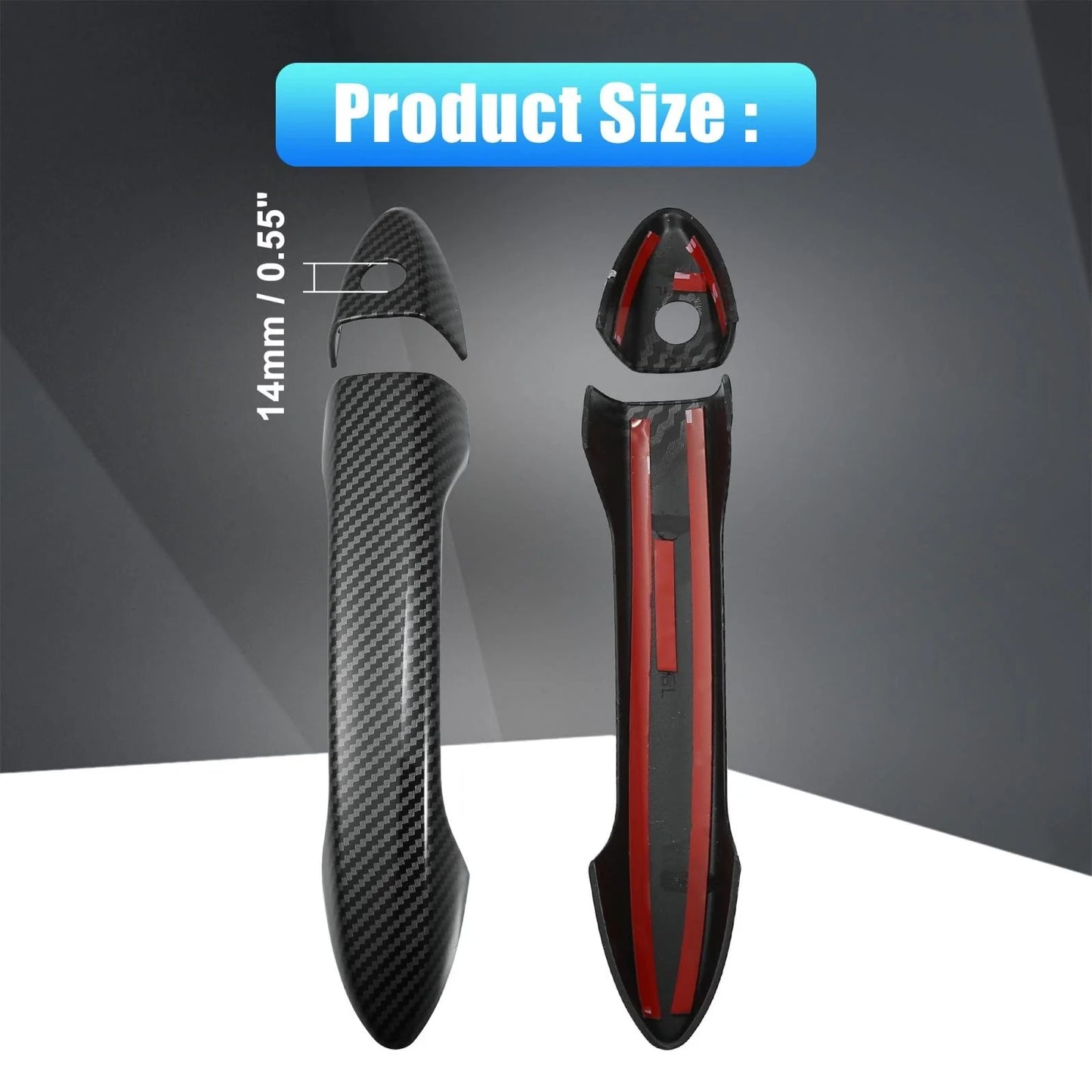 Door Handle Covers for Honda Accord & Honda Pilot - Carbon Fiber Pattern