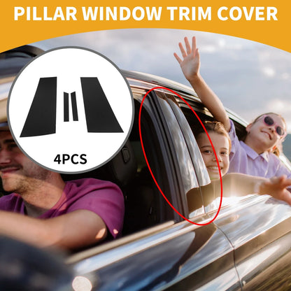 4 x Car Pillar Window Trim Covers for Mercedes Benz CLS-Class (2012-2016) Black