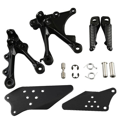 Black Front Rider Footrest Pegs for Kawasaki Ninja ZX6R (2005-2008)