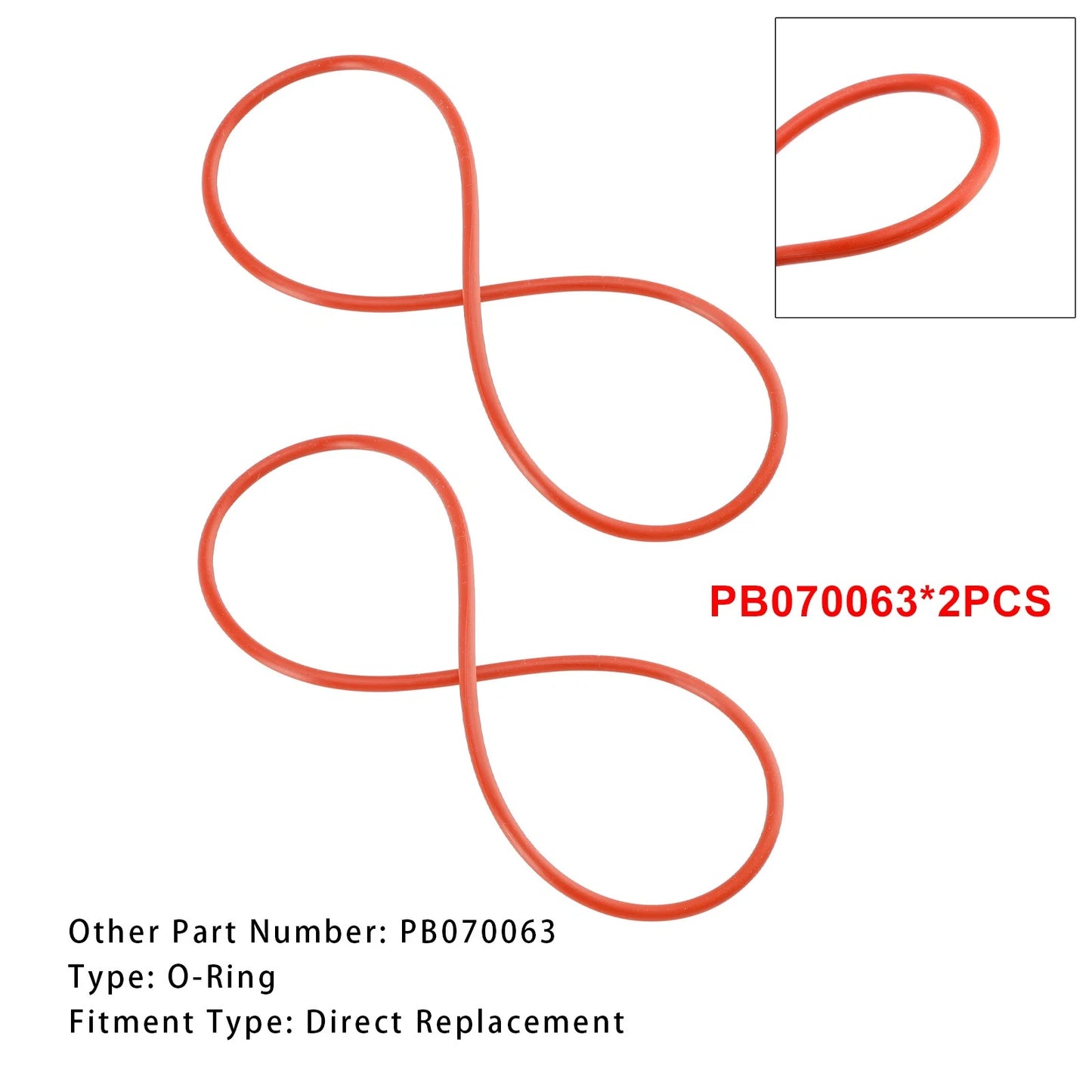 Set of 2 O-Ring D-Burner Base for Burner Base (D)