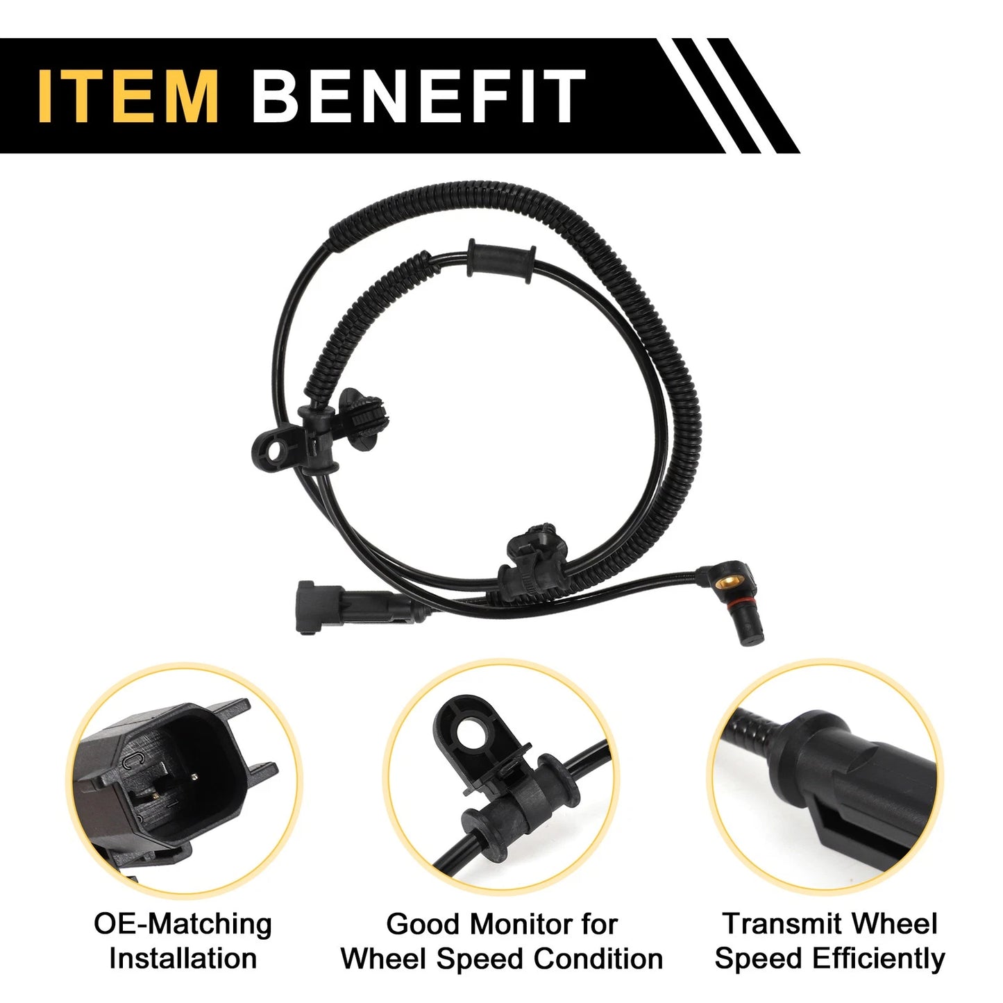 ABS Wheel Speed Sensor JL3Z2C204D for Ford F-150 (2015–2020) Front Left Right