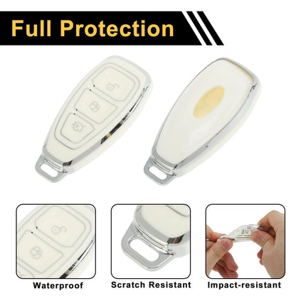 TPU Silicone Car Key Case for Ford Fiesta Focus (3 Buttons)