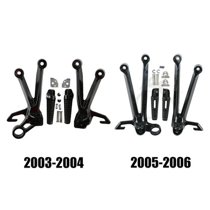 Black Rear Footrest Footpeg Bracket for Suzuki GSXR1000 (2003-2006)