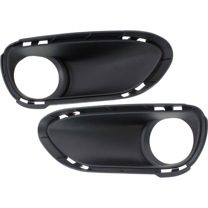2X Fog Light Trim Set for Porsche Cayenne (2011–2014) Textured Black