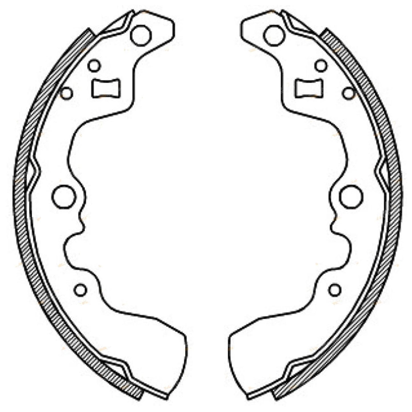 Set of Rear Brake Shoes for Suzuki Swift (1985–2000)