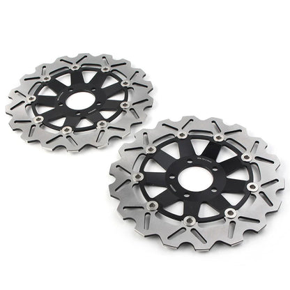 Front Brake Discs Rotors Black for KAWASAKI ZX9R ZX900C ZX12R (1998-2006)