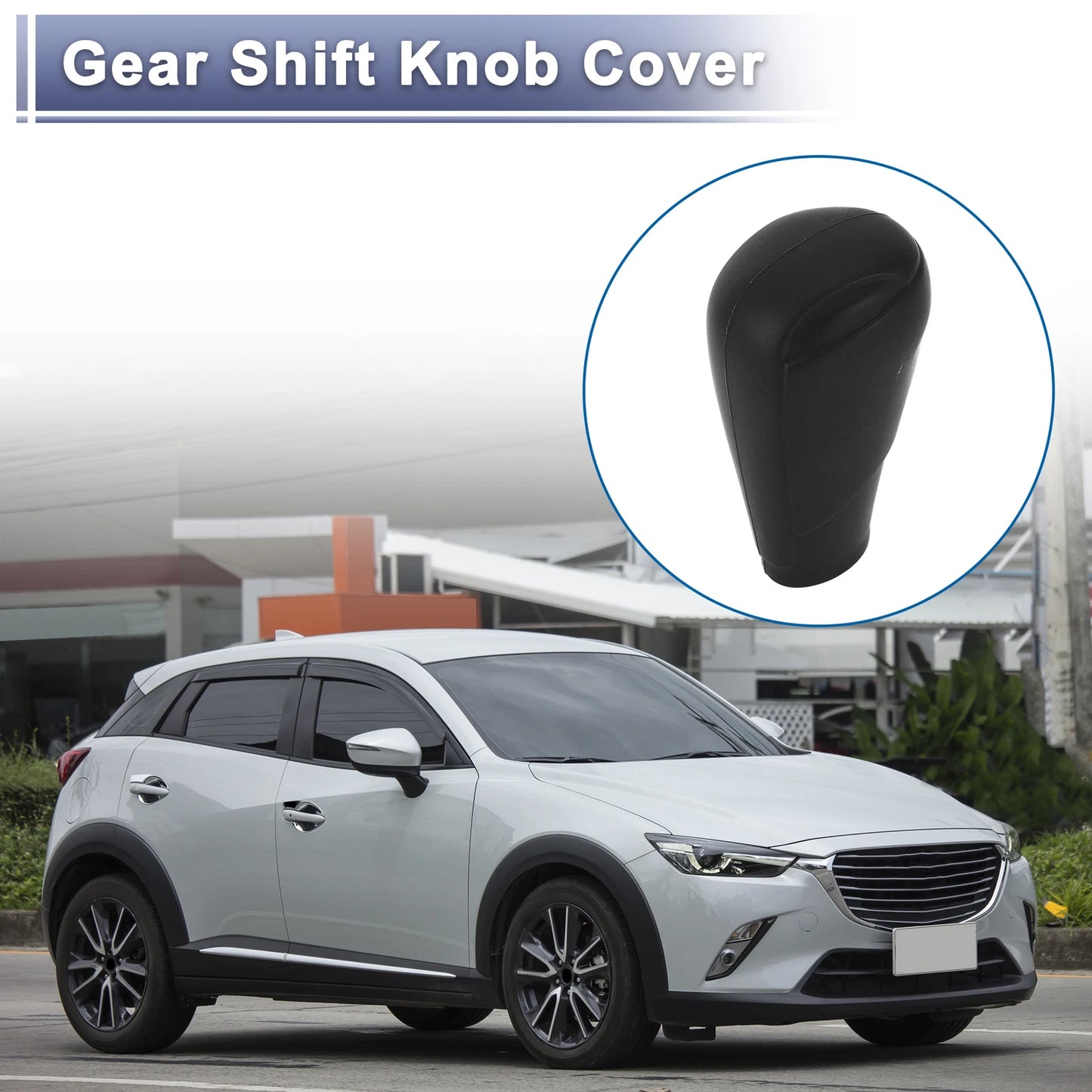1 Pc Automatic Gear Shift Knob Cover for Mazda 3 (2014–2019) Black Silicone