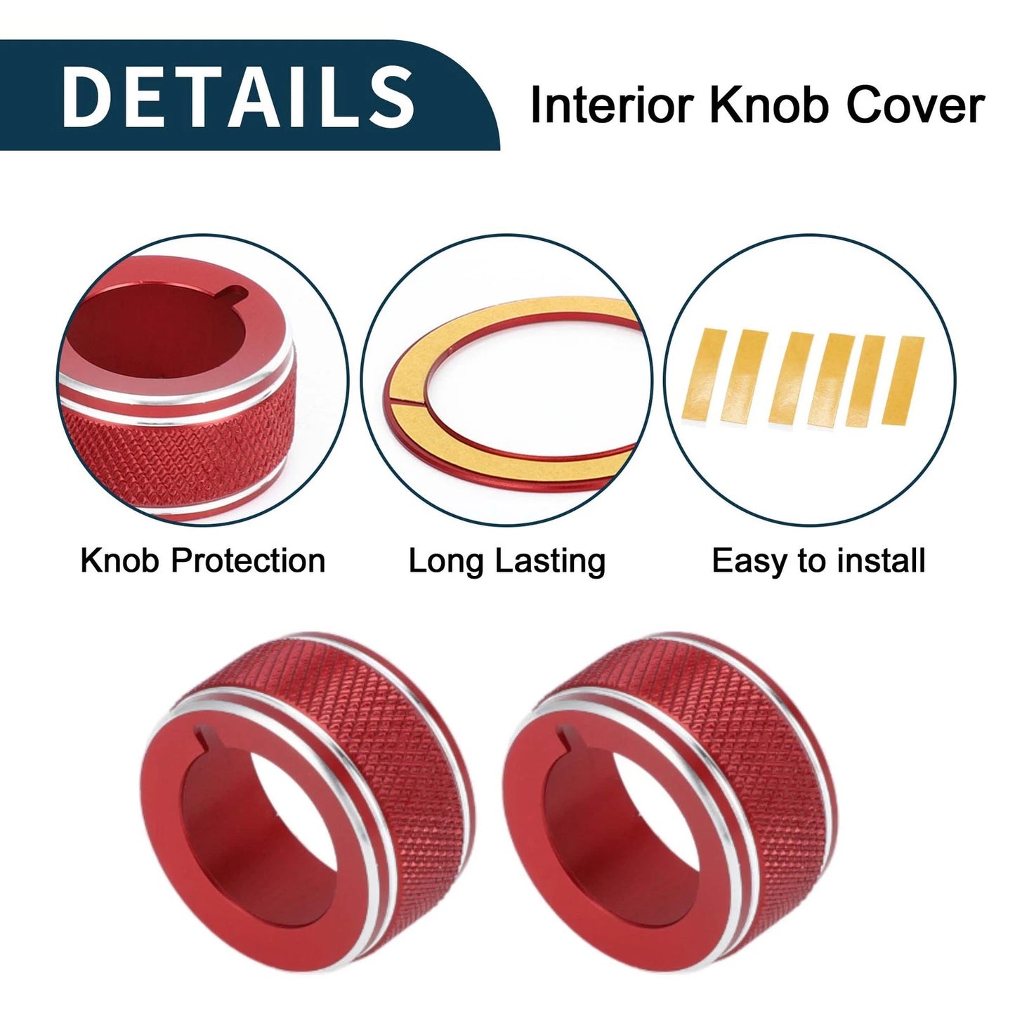 Set of 4 Media Tune Engine Start Mirror Switch Knob Covers for Subaru WRX (2022–2023) Red