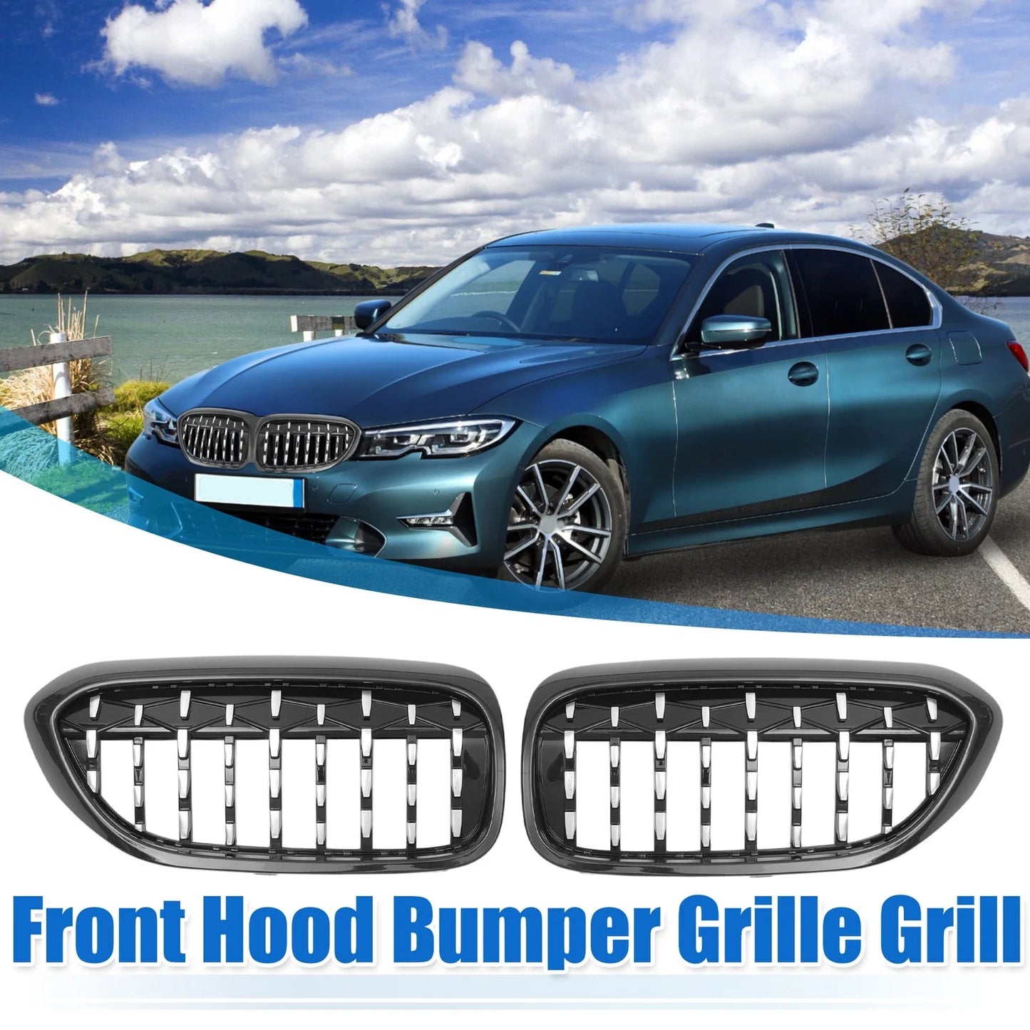 1 x Front Hood Bumper Grille for BMW 530e 530i 540d 540i xDrive G30