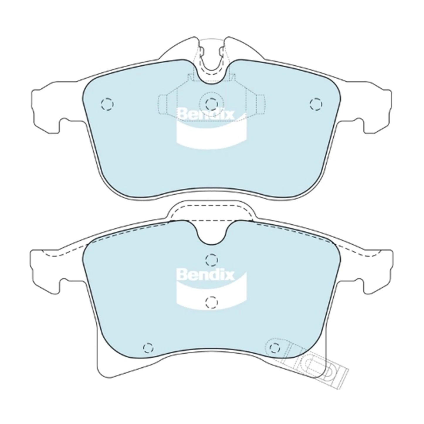 Set of 4 Bendix Front Disc Brake Pads for Holden Astra AH TS & Combo XC (1998–2010)