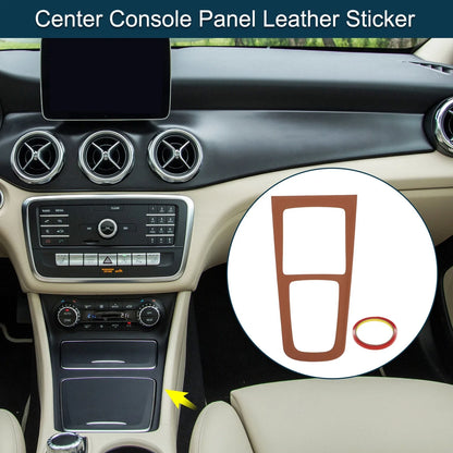Center Console Panel Sticker for Mercedes-Benz GLA GLB EQA EQB 2020-2024 Brown