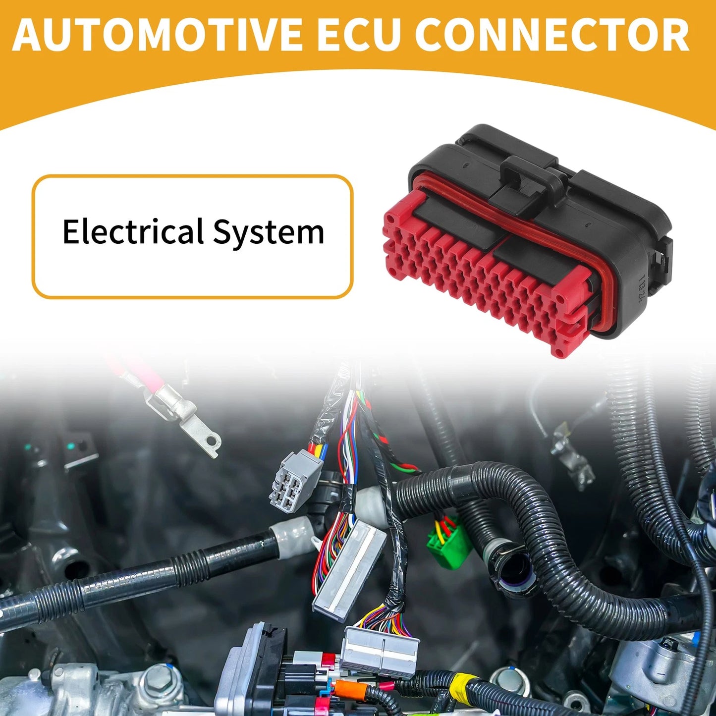35 Pin ECU Connector Terminals Plug Socket Housing for Car Boat (1Pc)
