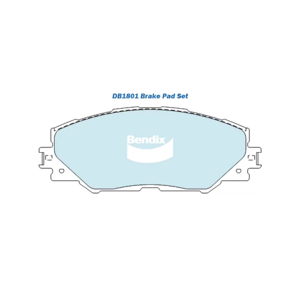 Set of 4 Bendix Front Brake Pads for Toyota Auris Prius RAV4