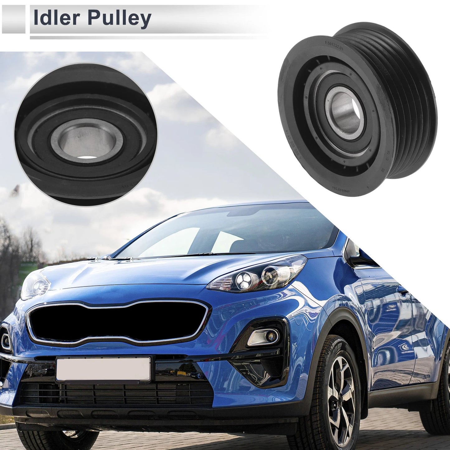 Drive Belt Idler Pulley Serpentine for Chevrolet Cobalt (2005–2007) 059903341E