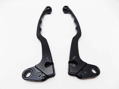 Set of 2 Black Forged Front Brake & Clutch Levers for Yamaha YZ125 (1977–1980)