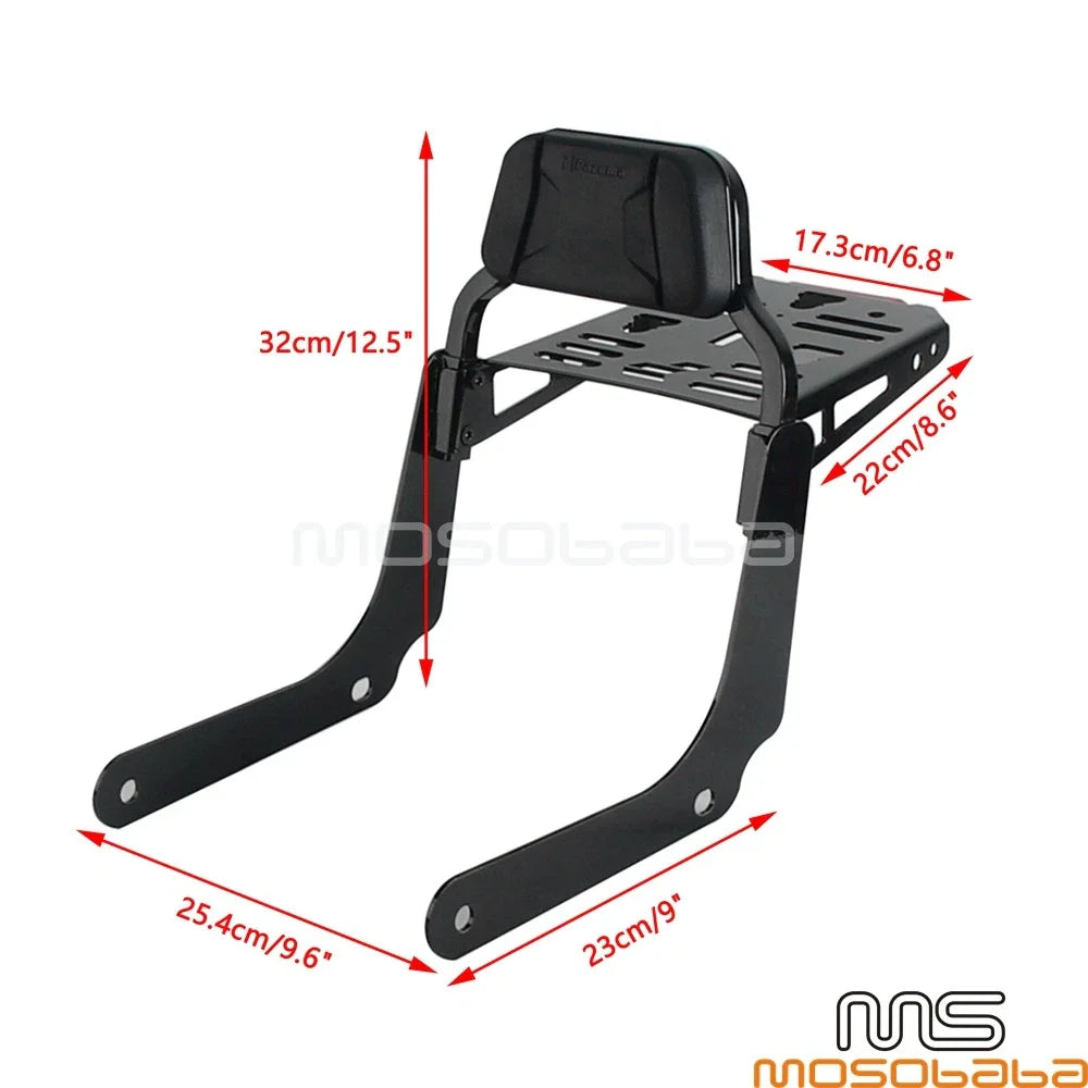 Rear Passenger Backrests w/Luggage for Softail Heritage Classic FLHCS FLHC (2018-2023)