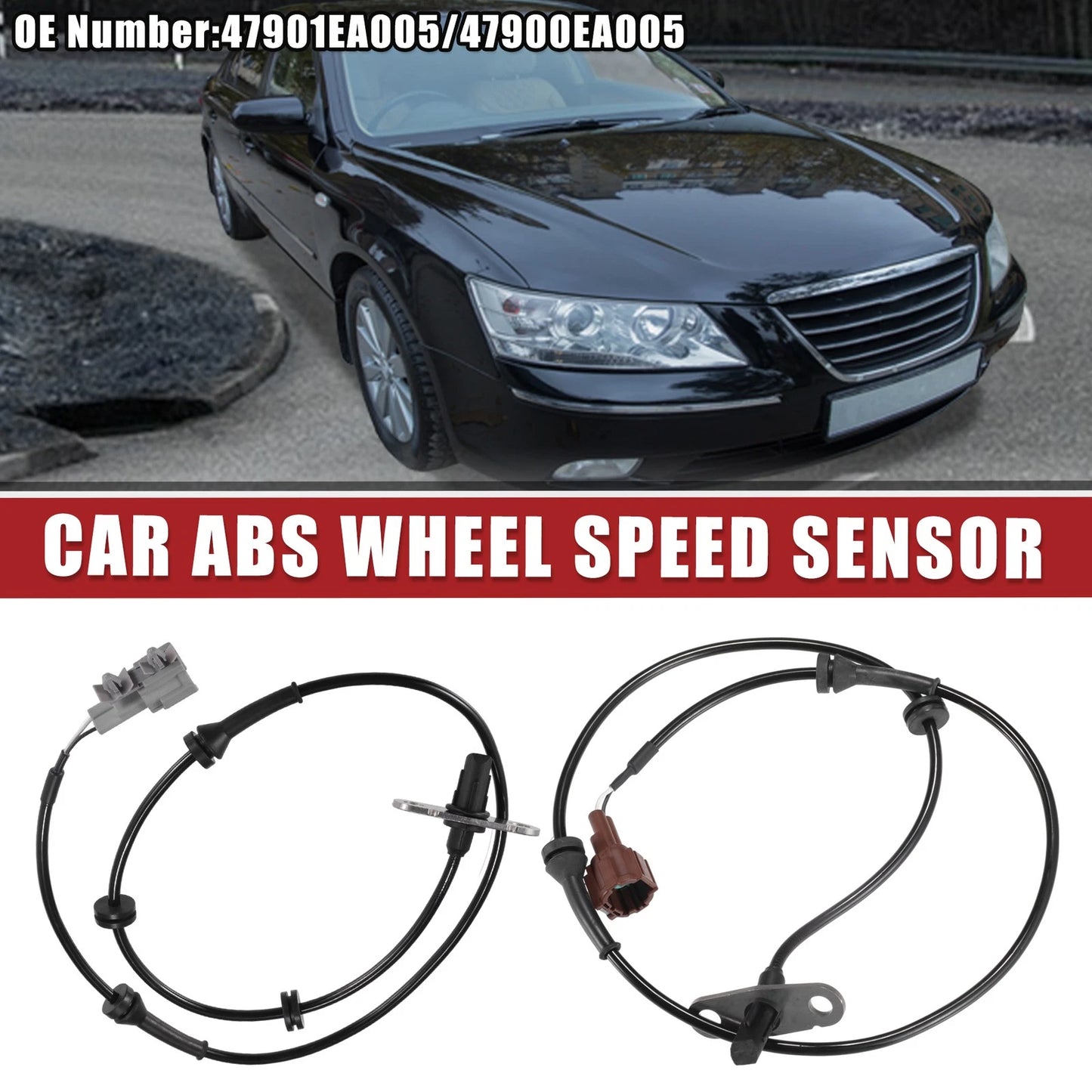 Set of 2 Rear ABS Wheel Speed Sensors for Nissan Frontier (2005–2023) No. 47901EA005/47900EA005