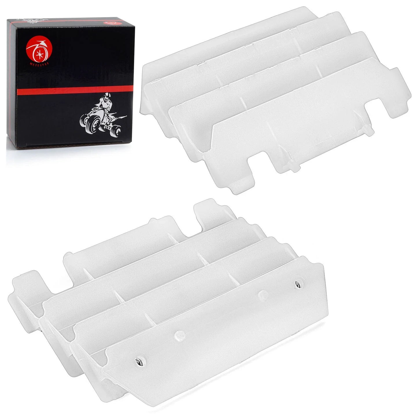 Left + Right Radiator Shrouds Guard Kit for Kawasaki KX125 KX250 (1997–2005)