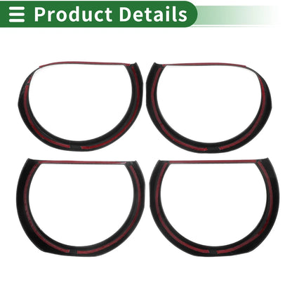 4 x Car Headlight Trim Bezels for Dodge Challenger (2015-2024) ABS Black