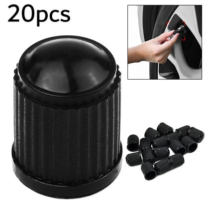 20 x Car Tyre Valve Black Bike Tyre Plastic Cap Dome Shape Dust Valve