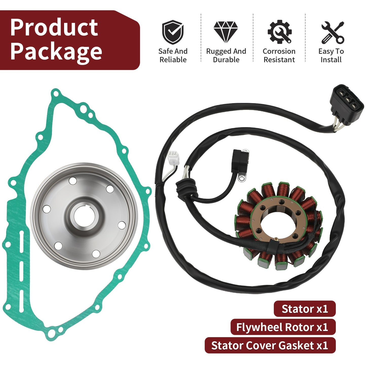 Flywheel Stator with Gasket for Yamaha Grizzly 700 (2007–2008)