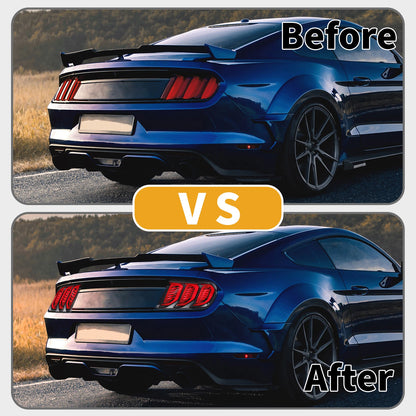 1 Pair OLED Tail Lights Assembly for Ford Mustang (2015–2016) Black