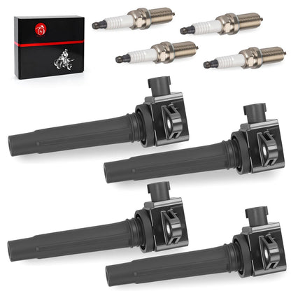 4pcs/set Ignition Coils w Spark Plug for Yamaha UP1800