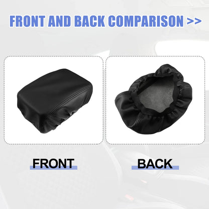 Center Console Armrest Cover for Hyundai Tucson 2016-2021 Faux Leather Black