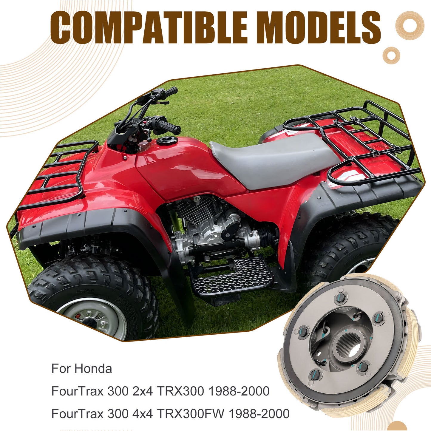 Wet Clutch Centrifugal Carrier for Honda FourTrax TRX300 (1988–2000)