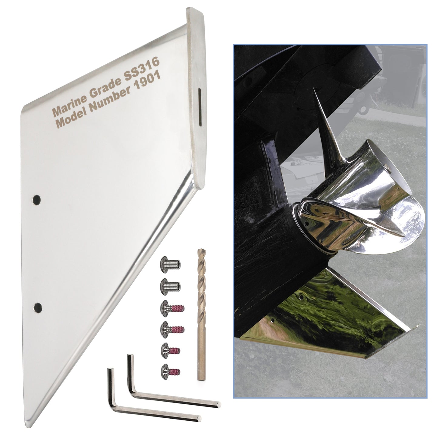 Stainless Steel Skeg Guard for Mercruiser Alpha 1 Gen2 (1991–2023)