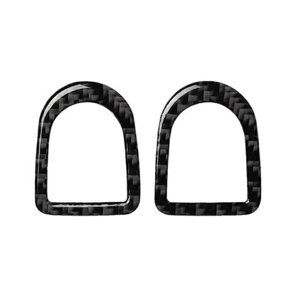 2X Carbon Fiber Door Lock Pins Frame Cover Trim for Ford Mustang (2009–2013)