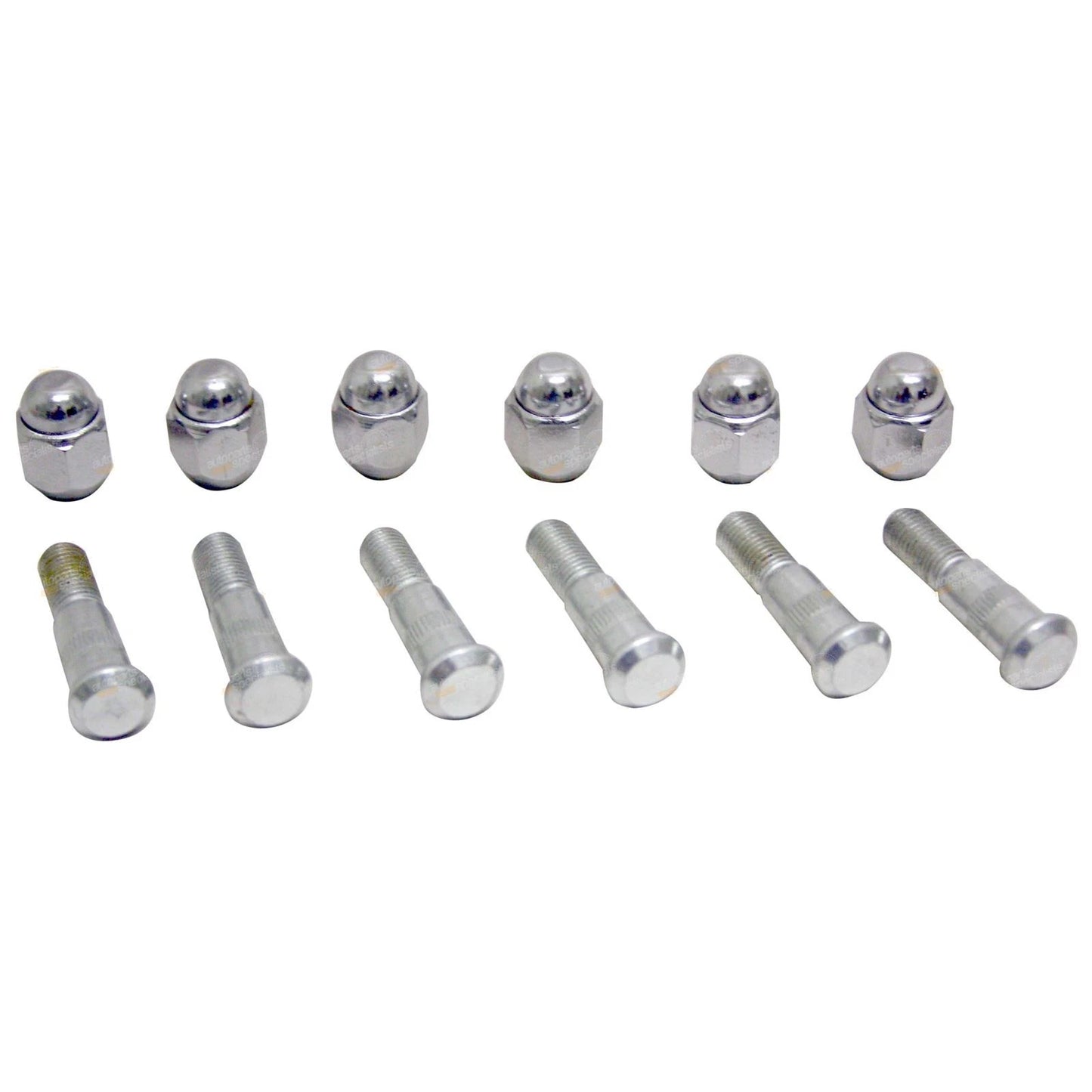 Front Set of 6 Wheel Studs and Nuts for BJ42 FJ40 FJ60 FJ62 HJ60 HJ61 HJ45 HJ47 HZJ70