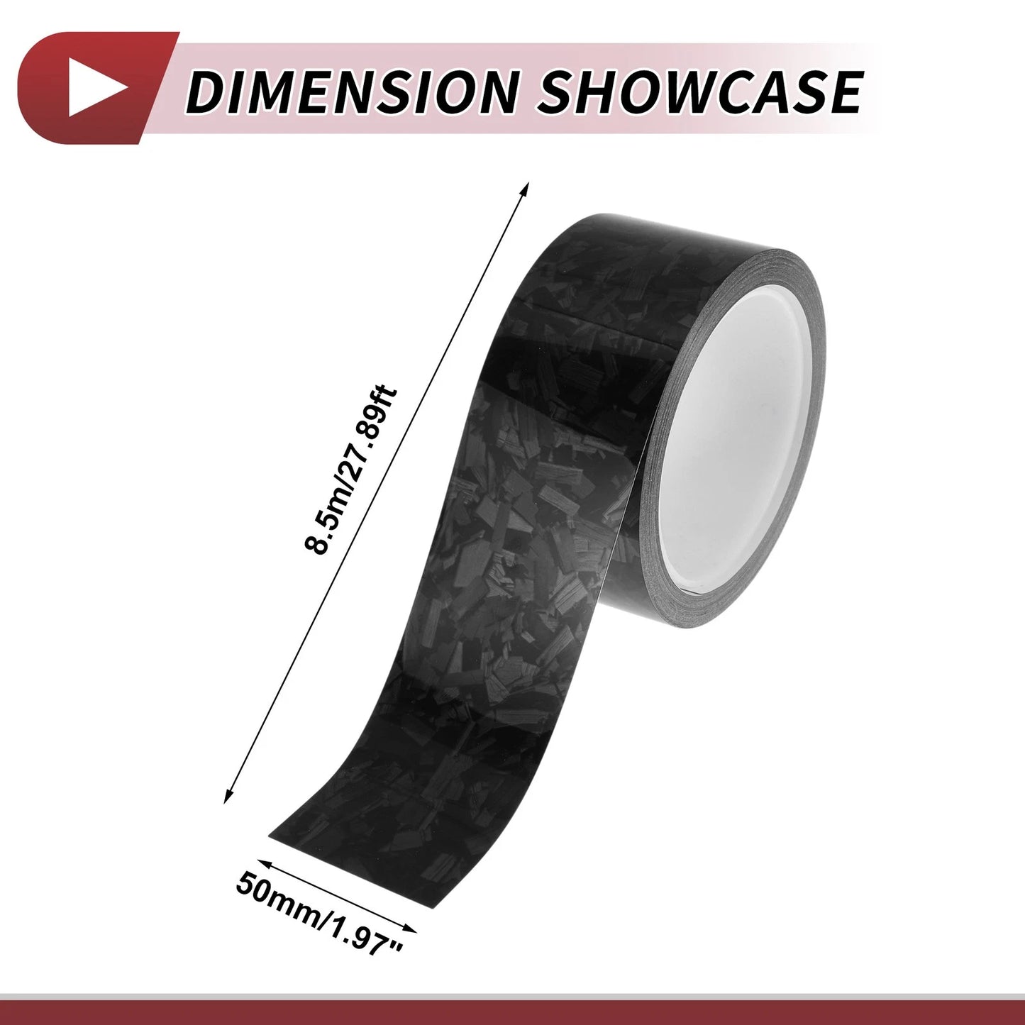 Pinstripe Tape 50mm x 8.5m for Car Motorcycle Boat Black